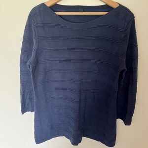 41 Hawthorn Hauthie Pointelle 3/4 Sleeve Pullover Sweater Top Women’s Large